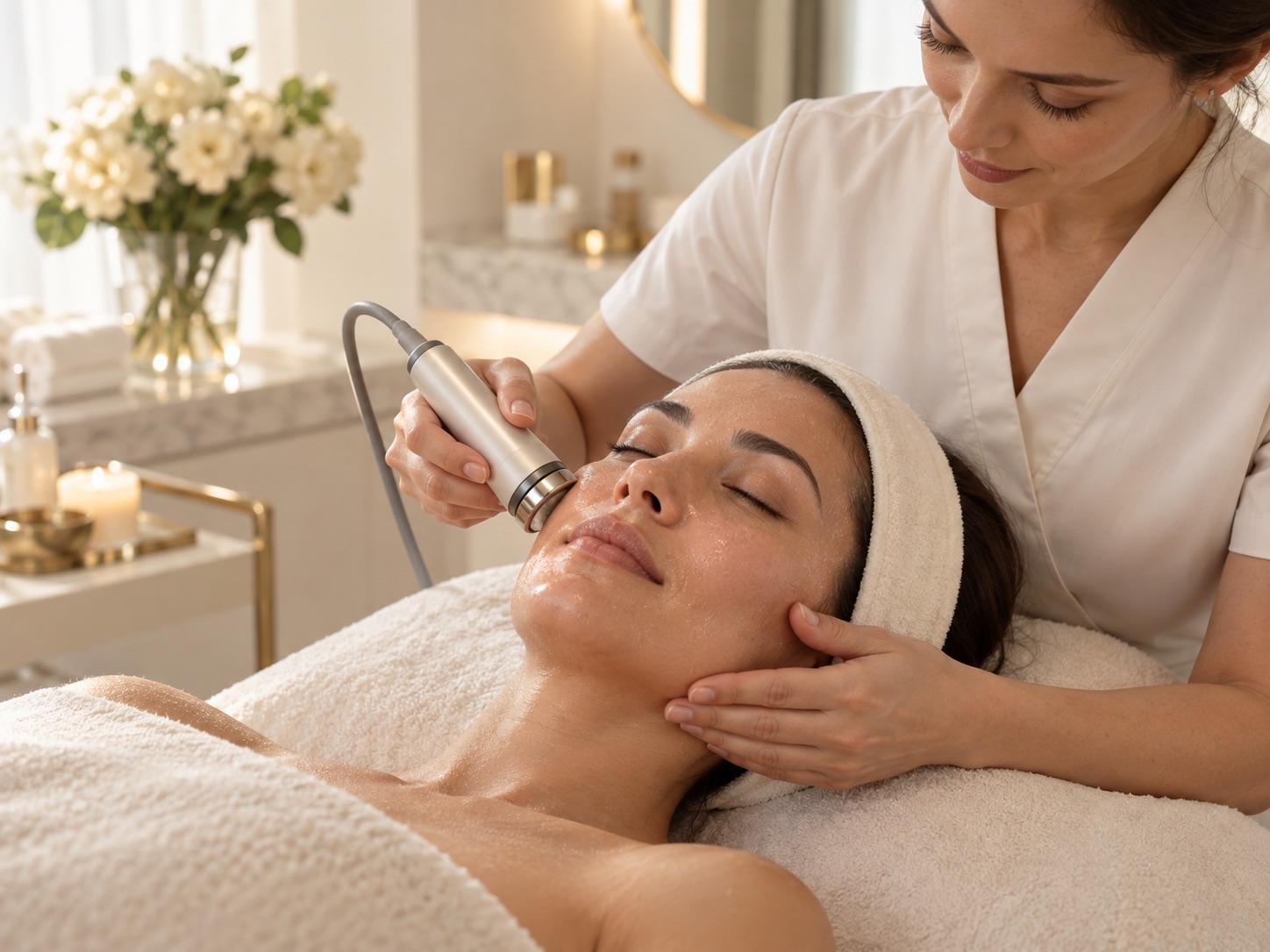 Imagen ilustrativa de radiofrecuencia facial